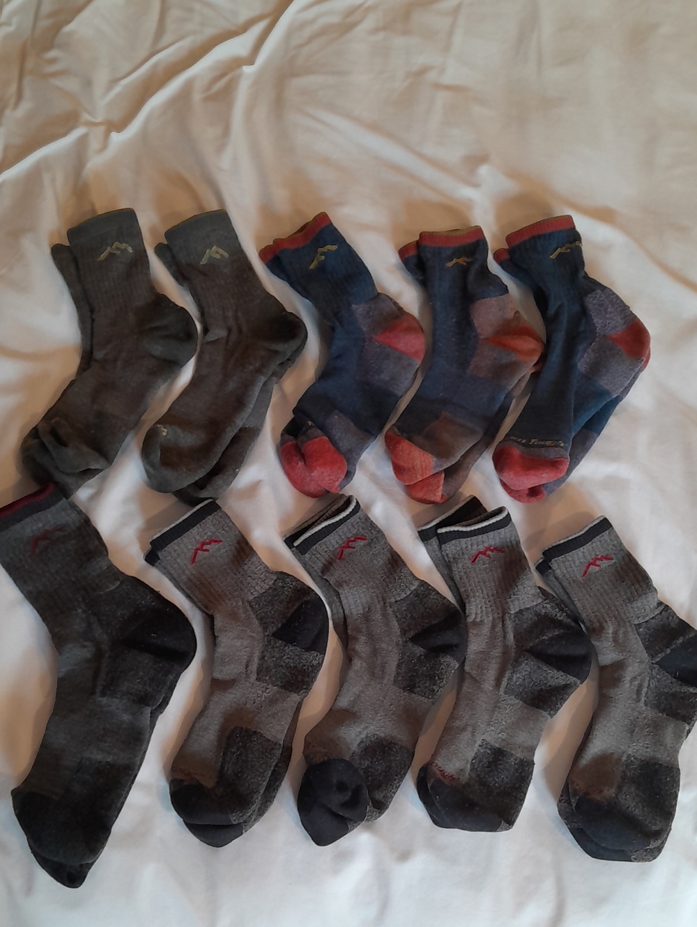 Men's Darn Tough Trail Hike Trek Merino Wool Socks - 10 Pair XL